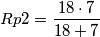 Rp2=\frac{18\cdot 7}{18+7} Rp2=\frac{18\cdot 7}{18+7}