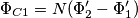 \Phi _{C1}=N(\Phi _{2}^{\prime}-\Phi _{1}^{\prime}) \Phi _{C1}=N(\Phi _{2}^{\prime}-\Phi _{1}^{\prime})