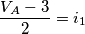 \frac{V_A-3}{2}=i_1 \frac{V_A-3}{2}=i_1