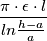 \frac{\pi \cdot \epsilon \cdot l}{ln\frac{h-a}{a}} \frac{\pi \cdot \epsilon \cdot l}{ln\frac{h-a}{a}}
