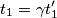 t_1 = \gamma t_1^\prime t_1 = \gamma t_1^\prime