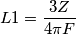 L1=\dfrac {3Z} {4\pi F} L1=\dfrac {3Z} {4\pi F}