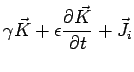 $\displaystyle \gamma\vec{K}+\epsilon\frac{\partial\vec{K}}{\partial t}+\vec{J_{i}}$