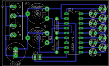 Circuito stampato LM3914 indicatore tensione batteria .png
