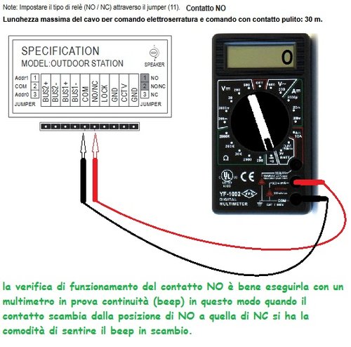verifica funzionamento contatto NO con multimetro.jpg