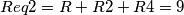 Req2= R+R2+R4=9