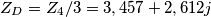 Z_D=Z_4/3=3,457+2,612j