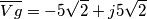 \overline{Vg}=-5\sqrt{2}+j5\sqrt{2}