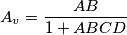 A_v = \frac{AB}{1+ABCD}