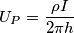 U_{P}=\frac{\rho I}{2\pi h}