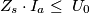 Z_{s}\cdot I_{a}\leq \; U_{0} Z_{s}\cdot I_{a}\leq \; U_{0}