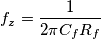 f_z =\frac{1}{2\pi C_fR_f} f_z =\frac{1}{2\pi C_fR_f}
