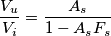 \frac{V_u}{V_i}= \frac{A_s}{1-A_sF_s}