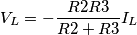 V_L=-\frac{R2R3}{R2+R3}I_L