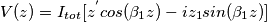 V(z)=I_{tot}[z^{'}cos(\beta_1z)-iz_1sin(\beta_1z)]