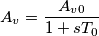 A_{v} = \frac{A_{v0}}{1+sT_{0}}