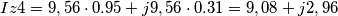 Iz4={9,56\cdot 0.95 + j 9,56\cdot 0.31}= 9,08 +j 2,96
