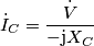\dot I_C= \frac{\dot V}{-\text{j} X_C}