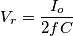 V_r=\frac{I_o}{2fC}