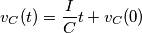 v_C(t) = \frac{I}{C}t+v_C(0)