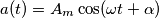 a(t)=A_{m}\cos(\omega t+\alpha )