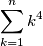 \sum_{k=1}^n k^4 \sum_{k=1}^n k^4