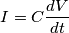 I=C\frac{dV}{dt}