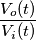 \frac{V_o(t)}{V_i(t)}