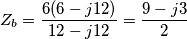Z_{b}=\frac{6(6-j12)}{12-j12}=\frac{9-j3}{2}
