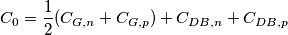 C_0=\frac{1}{2}(C_{G,n}+C_{G,p})+C_{DB,n}+C_{DB,p}