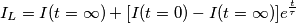 I_L = I(t = \infty)+ [I(t= 0)-I(t= \infty)]e^{t \over \tau}
