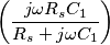 \left ( \frac{j\omega R_sC_1}{R_s+j\omega C_1} \right )