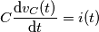 C\frac{\mathrm{d}v_C(t)}{\mathrm{d} t} = i(t)