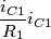 \frac{i_{C1}}{R_{1}} i_{C1} \frac{i_{C1}}{R_{1}} i_{C1}