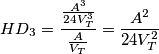 HD_3=\frac{\frac{A^3}{24V_T^3}}{\frac{A}{V_T}}=\frac{A^2}{24V_T^2} HD_3=\frac{\frac{A^3}{24V_T^3}}{\frac{A}{V_T}}=\frac{A^2}{24V_T^2}