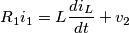 R_1 i_1 = L \frac { di_L} { dt }+v_2