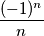 \frac{(-1)^n}{n}
