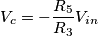 V_c=-\frac{R_5}{R_3}V_{in}