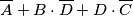 \overline{A}+B\cdot\overline{D}+D\cdot\overline{C} \overline{A}+B\cdot\overline{D}+D\cdot\overline{C}