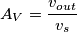A_V=\frac{v_{out}}{v_s}