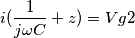 i(\frac{1}{j\omega C}+z)=Vg2