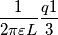 \frac{1}{2\pi\varepsilon L}\frac{q1}{3}