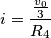 i=\frac{\frac{v_0}{3}}{R_4}