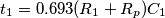t_1=0.693(R_1+R_p)C_1