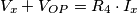 V_x + V_{OP} = R_4 \cdot I_x V_x + V_{OP} = R_4 \cdot I_x
