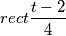 rect \frac{t-2}{4}