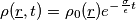 \rho(\underline{r},t)=\rho_0(\underline{r})e^{-\frac{\sigma}{\epsilon}t}