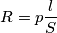 R = p \frac{l}{S}