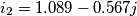 i_2= 1.089 - 0.567j i_2= 1.089 - 0.567j