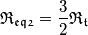 \mathfrak{R_{eq2}}=\frac{3}{2}\mathfrak{R_{t}}